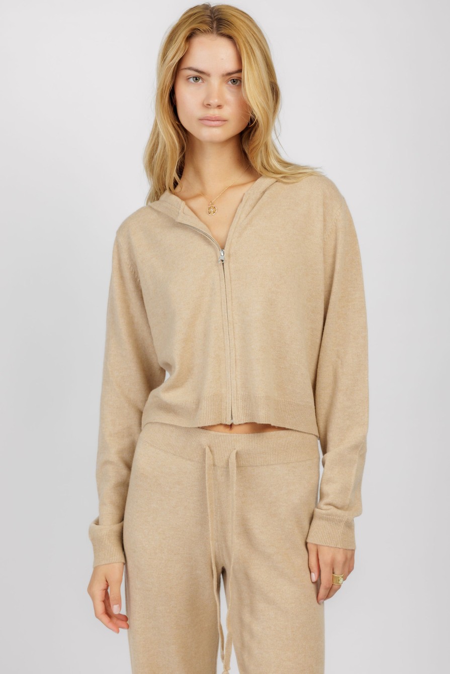 SABLYN Candace Cashmere Hoodie In Sandhill | Loungewear