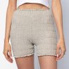 LA BOTTEGA DI BRUNELLA Linen Biker Short In Naturale | La Bottega Di Brunella - T. Boutique | Bottoms