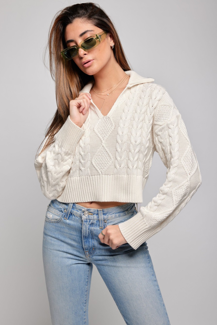 SABLYN Anaya Sweater In Gardenia | Knitwear