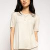 AVANT TOI Ribbed Short Sleeve Top In Burro | Loungewear