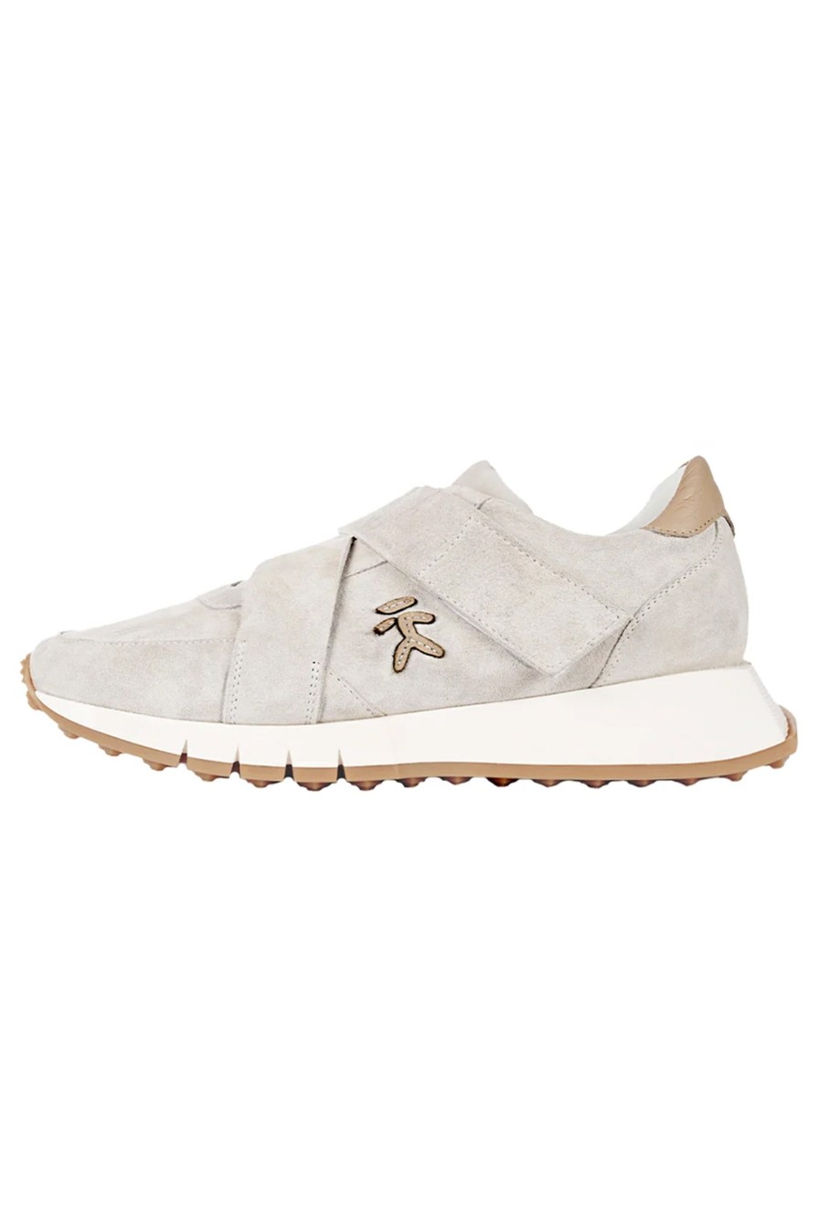 HENRY BEGUELIN Leather Strappi Sneaker In Gesso | Sneakers