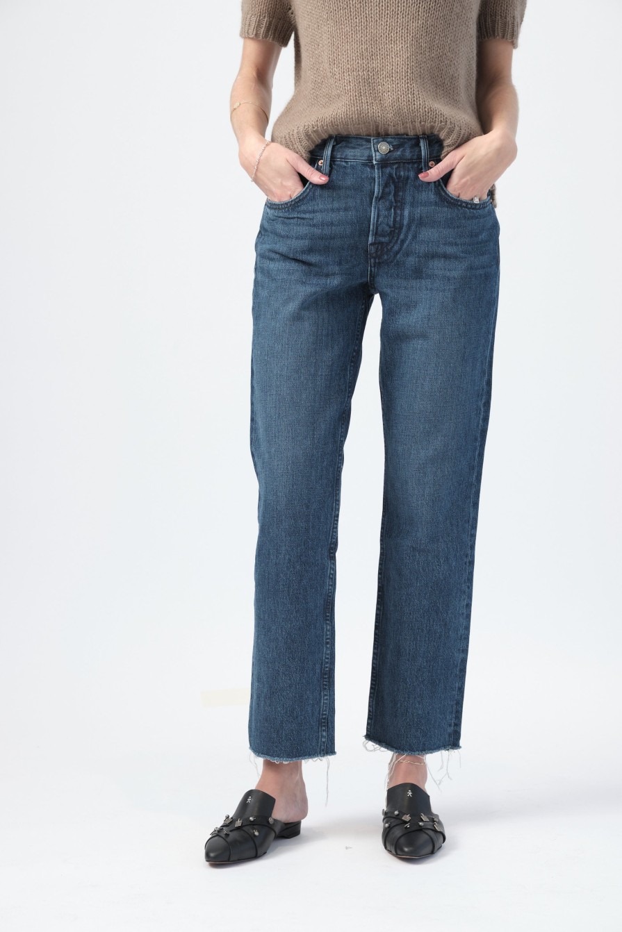 GRLFRND Tatum Cropped Straight Leg Jeans In Always Now | Grlfrnd - T. Boutique | Bottoms