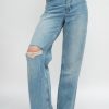 FRAME Le High N Tight Wide Leg Jean In Bilson Rips | Bottoms