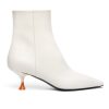 3JUIN Bee Cris Leather Bootie In Ivory | Boots