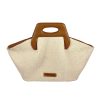 THEMOIRè Dhea Straw Tote Bag In Shell And Caramel | Bags