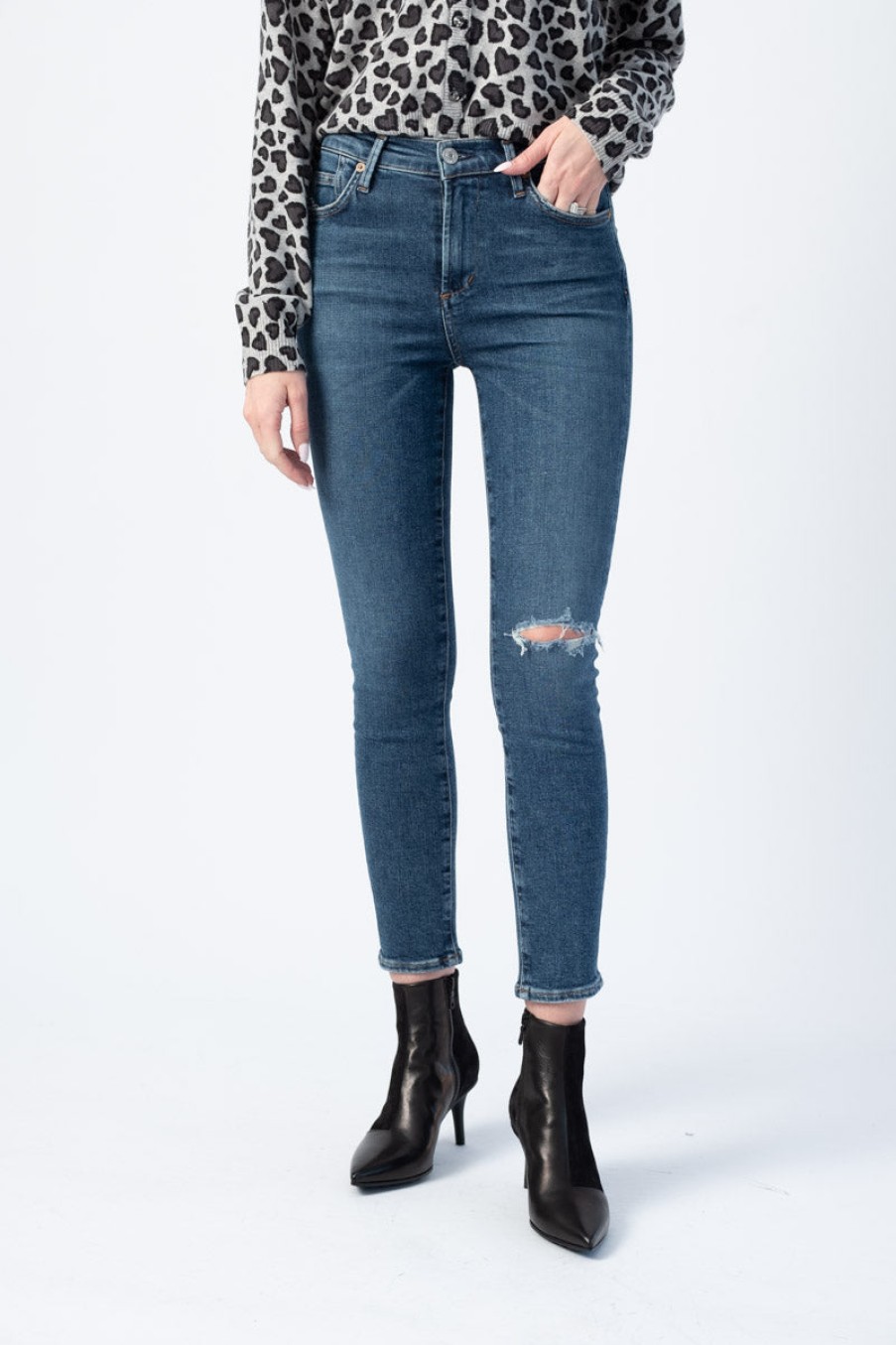 CITIZENS OF HUMANITY Rocket Crop Skinny Jeans In Swing Low | Citizens Of Humanity - T. Boutique | Bottoms