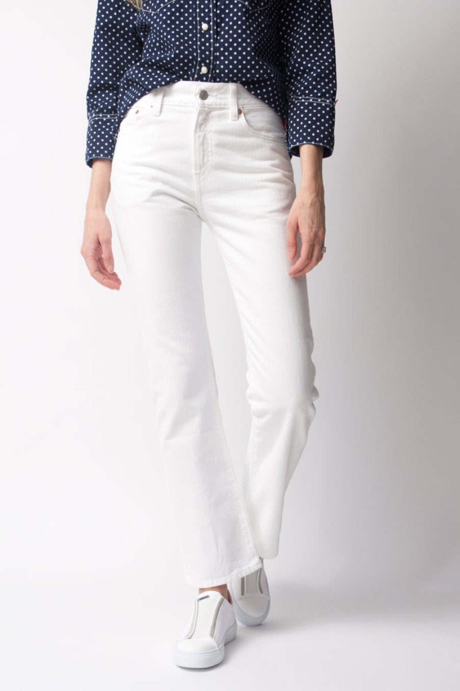 DENIMIST Joni Mid-Rise Jeans In White | Denimist - T. Boutique | Bottoms