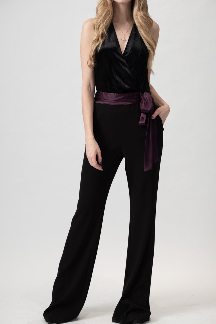 RAMY BROOK Nina Jumpsuit In Black / Merlot | Ramy Brook - T. Boutique | Bottoms