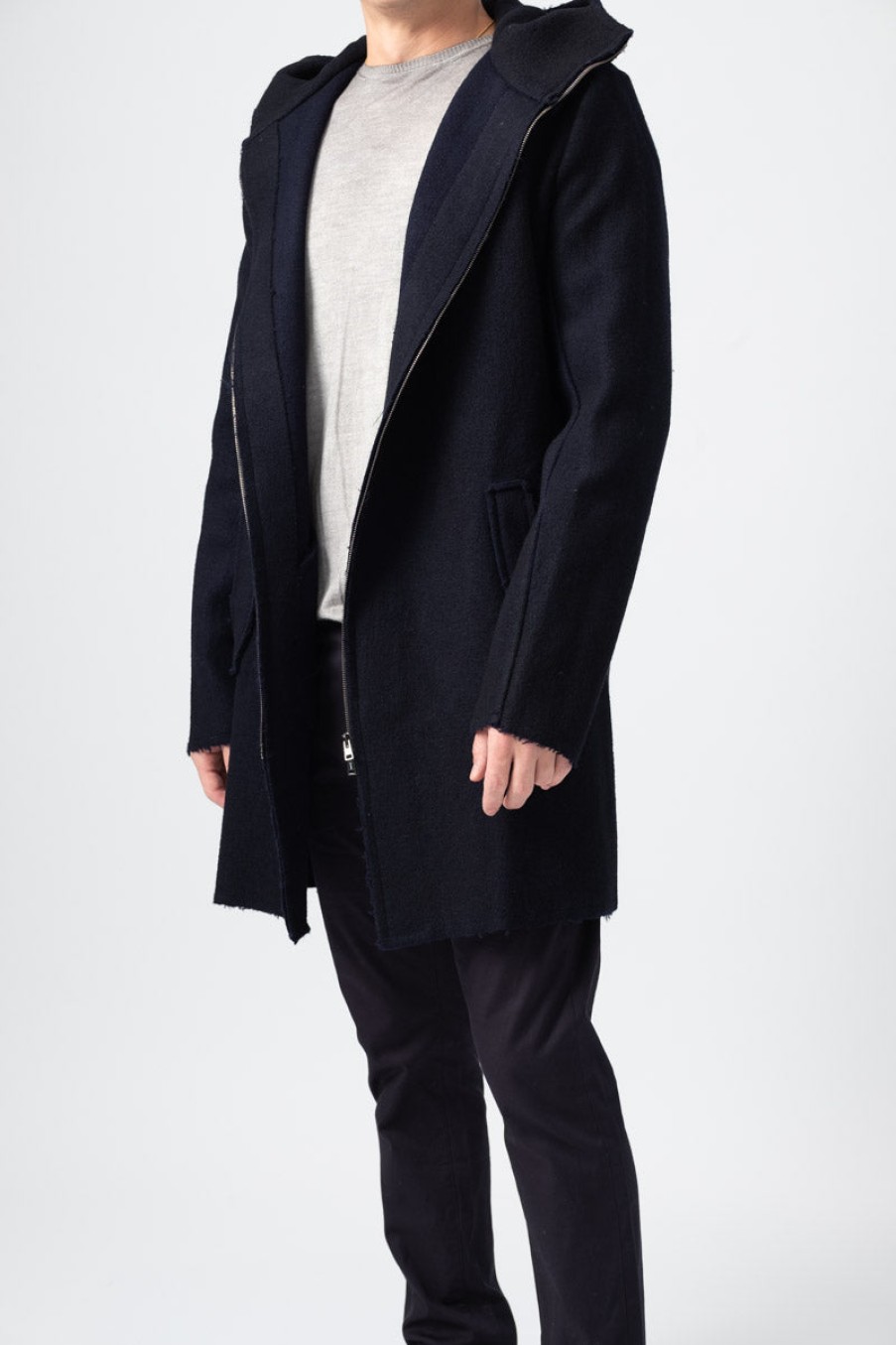 AVANT TOI Wool Coat In Navy Blue | Avant Toi - T. Boutique | Tops