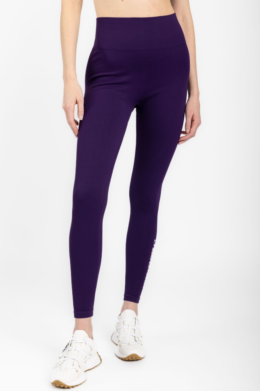 MAX MARA LEISURE Coccole Knit Legging In Purple | Bottoms