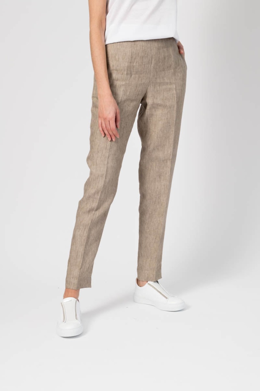 FABIANA FILIPPI Linen Pull On Pants In Natural | Fabiana Filippi - T. Boutique | Bottoms