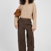 AERON Randall Cropped Sweater In Marzipan | Knitwear