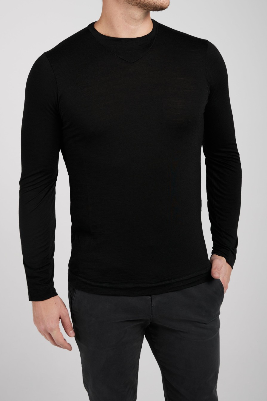 TRANSIT Long Sleeve Shirt In Black | Tops