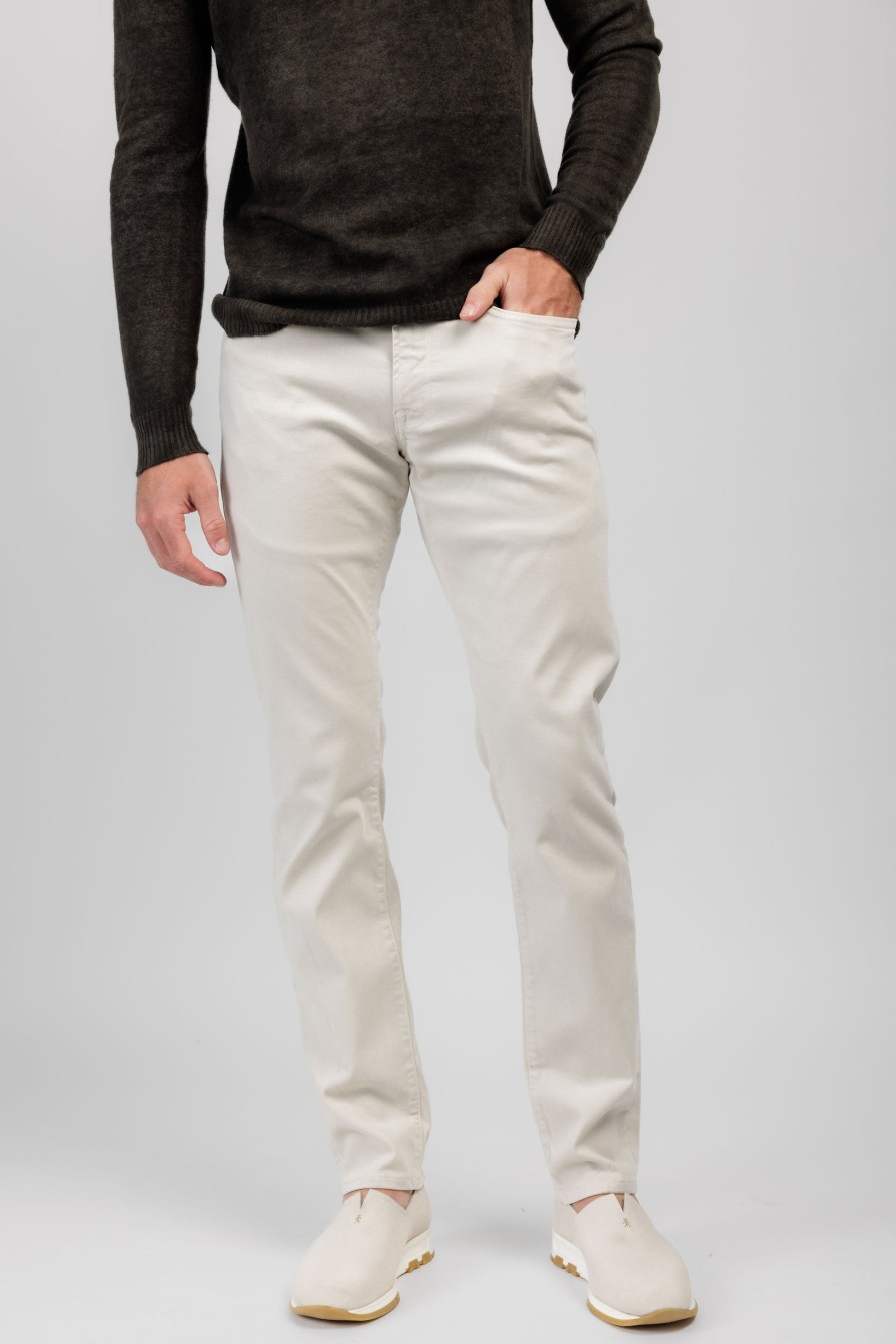 FRAME L'Homme Slim Jean In Milk Beige | Bottoms