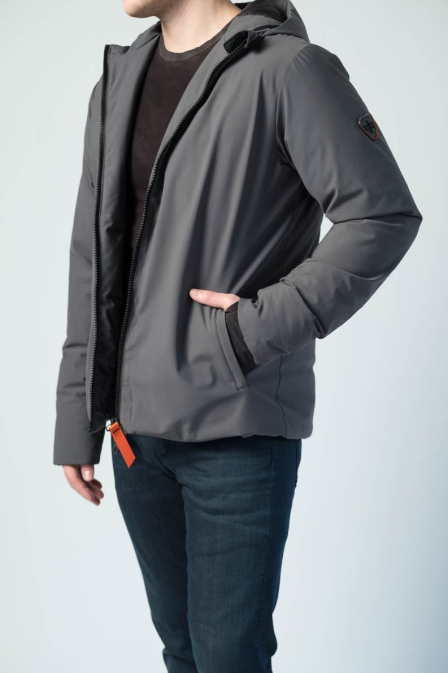 GERTRUDE + GASTON Adam Down Jacket In Grey | Gertrude + Gaston - T. Boutique | Tops