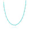 L.A. STEIN Turquoise Diamond Drop Necklace In 18K Yellow Gold | Jewelry