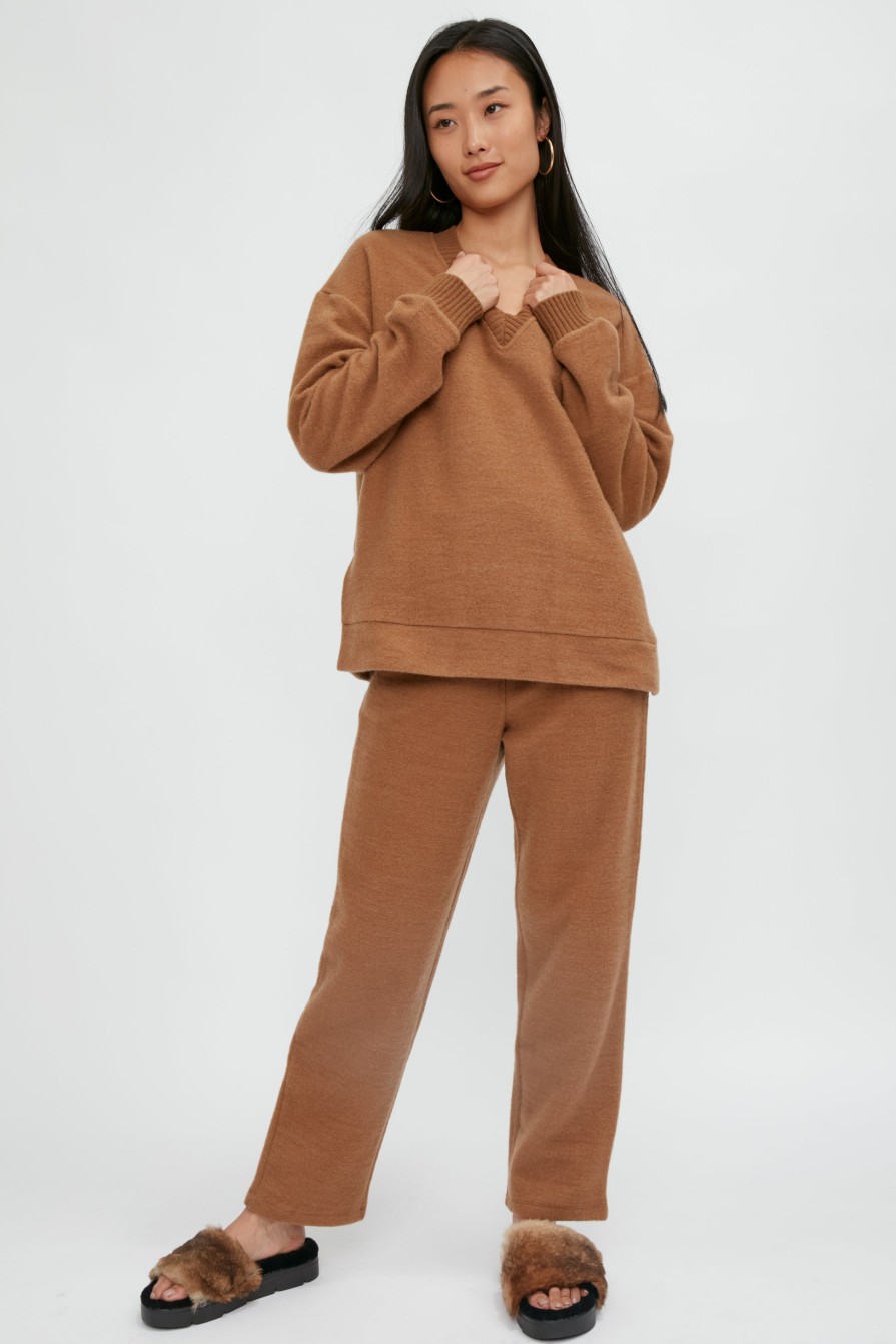 MAX MARA LEISURE Beira Jersey Trouser Pant In Camel | Bottoms