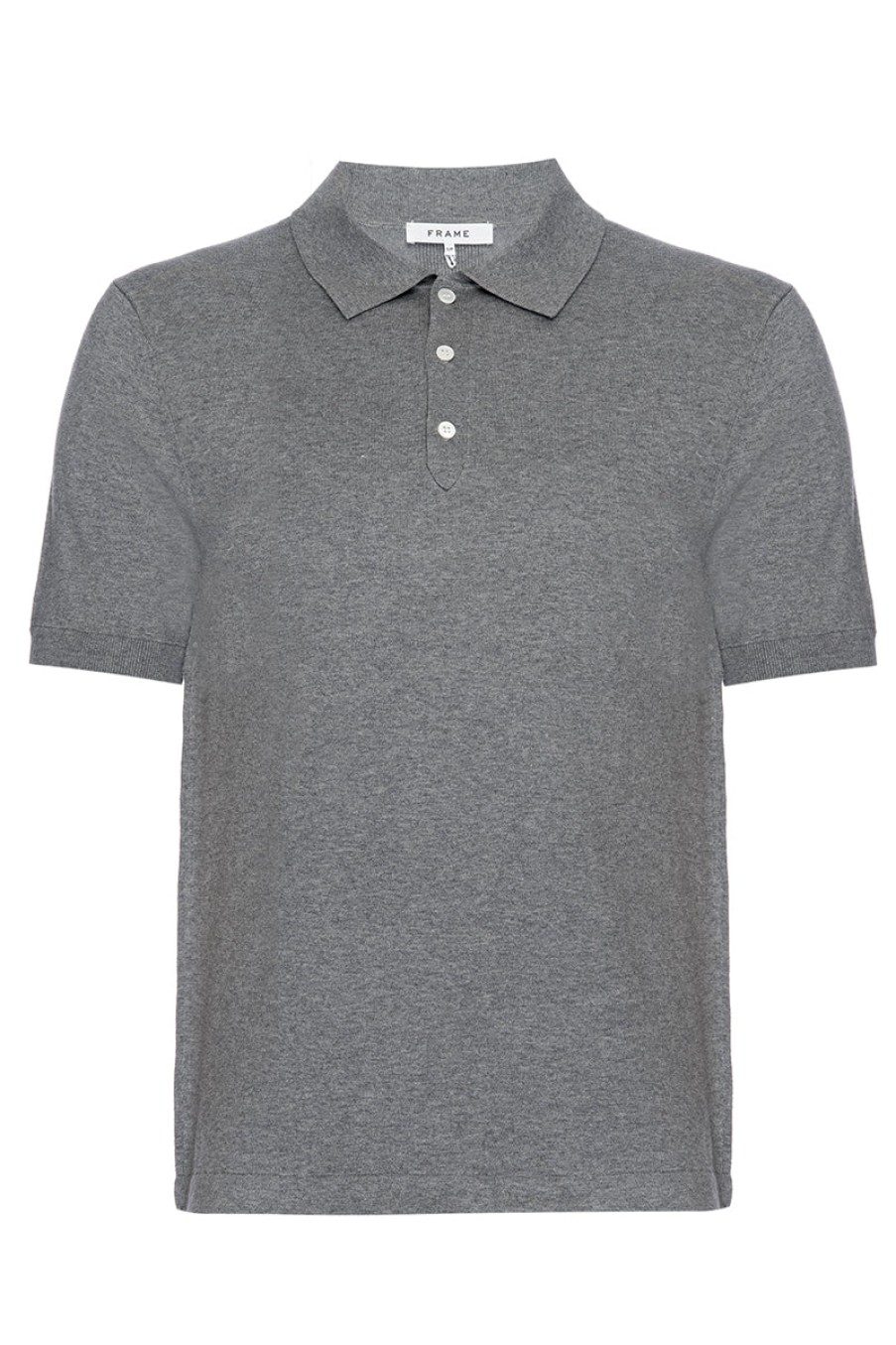 FRAME Shop Luxe Polo In Gris Heather | Frame - T. Boutique | Tops