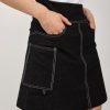 MAX MARA LEISURE Nabulus Denim-Look Jersey Skirt In Black | Bottoms