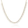 L.A. STEIN Floating Baguette Diamond Collar Necklace In 18K Yellow Gold | Jewelry