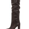 PARIS TEXAS Croc-Embossed Tall Boots In Testa Di Moro | Paris Texas - T. Boutique | Boots