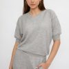 NSF Minnie Short Sleeve Pullover In Heather Grey | Loungewear