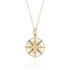 L.A. STEIN Rose Cut Brown Diamond Compass Necklace In 18K Yellow Gold | Jewelry