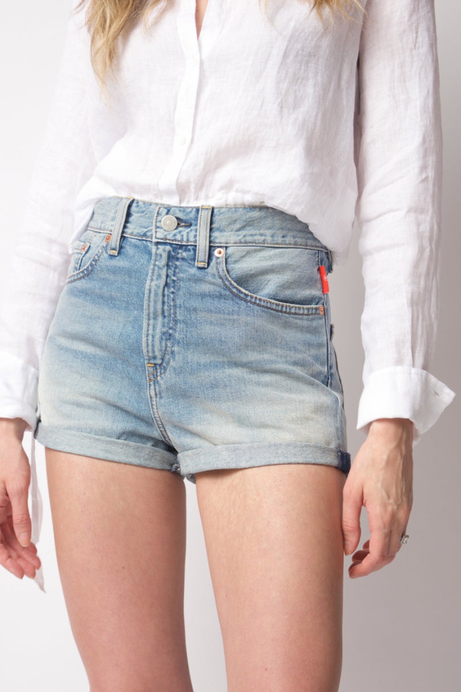 DENIMIST Kat Rolled Shorts In Indigo | Denimist - T. Boutique | Bottoms