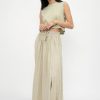 ATM Maxi Skirt With Slit In Faded Moss | Bottoms