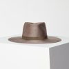 JANESSA LEONÉ Cole Fedora Hat In Taupe Grey | Janessa Leone - T. Boutique | Hats