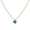 VELINA Emerald Heart Pendant Necklace | Jewelry