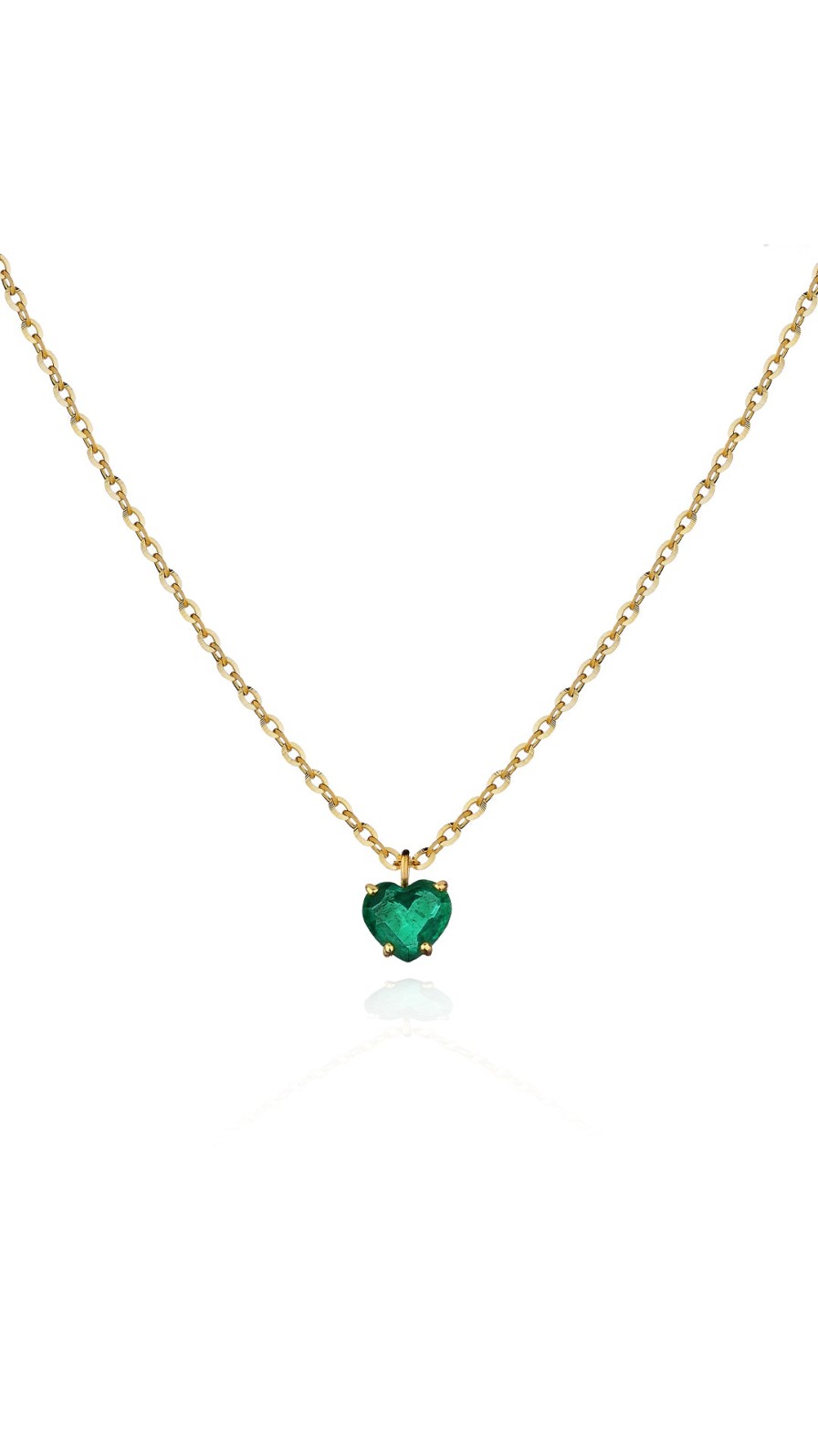 VELINA Emerald Heart Pendant Necklace | Jewelry