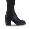 HENRY BEGUELIN Old Iron Stretch Leather Boot In Nero | Boots