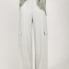 MAX MARA LEISURE Teseo Satin Jersey Cargo Pant In Stone | Bottoms