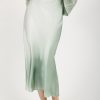 AVANT TOI Degrade Silk Midi Skirt In Jade | Bottoms