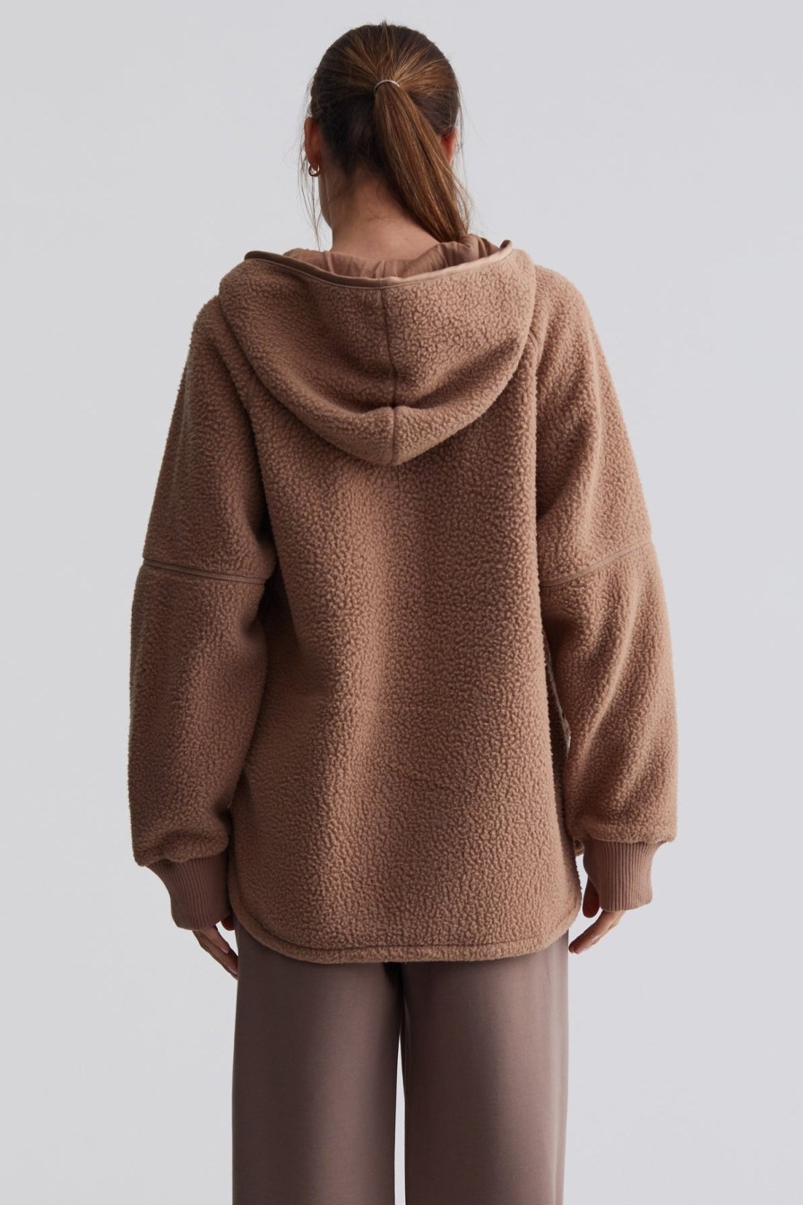 VARLEY Raley Zip Fleece In Chanterelle | Loungewear