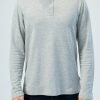 FRAME Long Sleeve Henley Shirt In Gris | Frame - T. Boutique | Tops