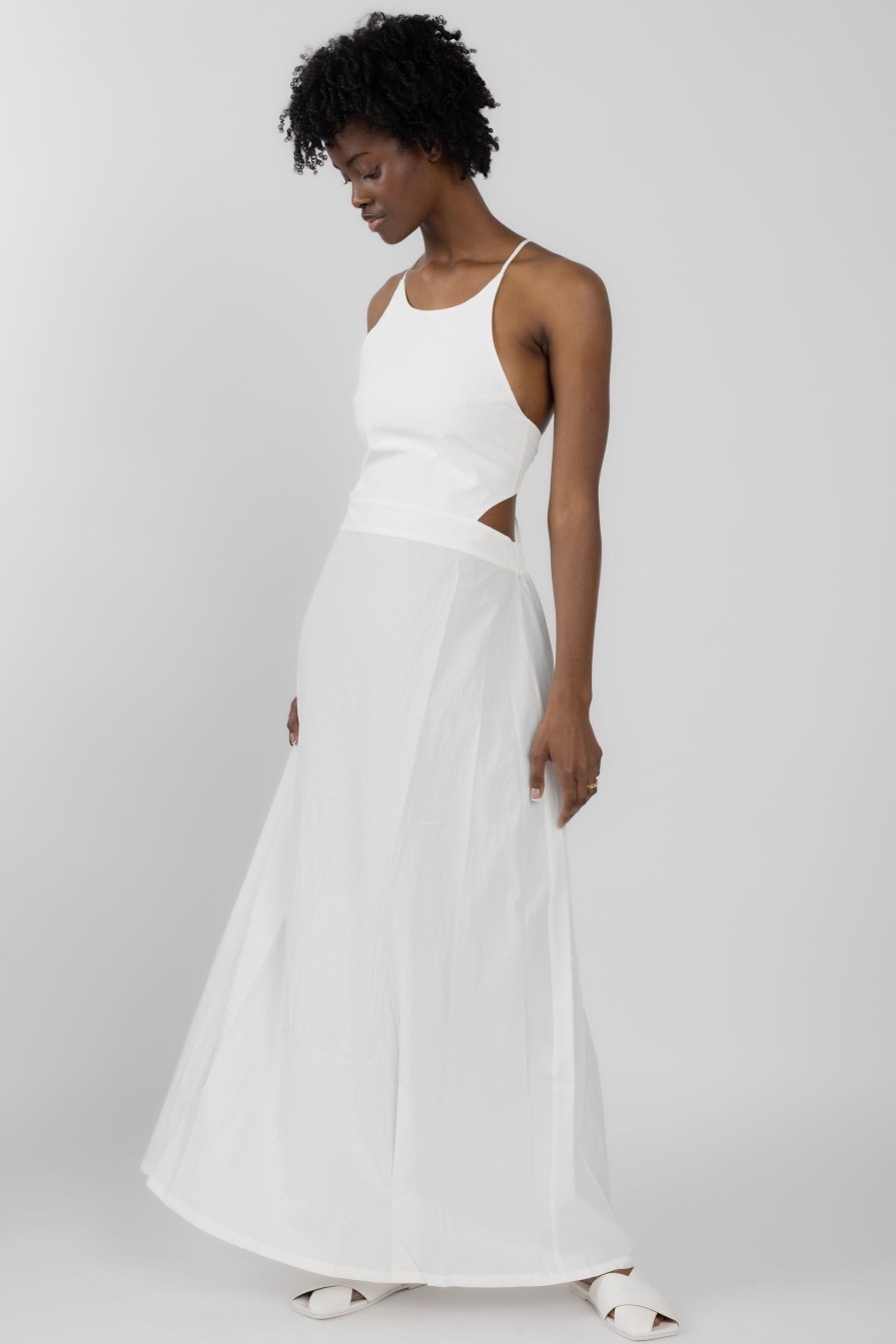 ANDREA YA'AQOV Long Open-Back Dress In White | Dresses & Skirts