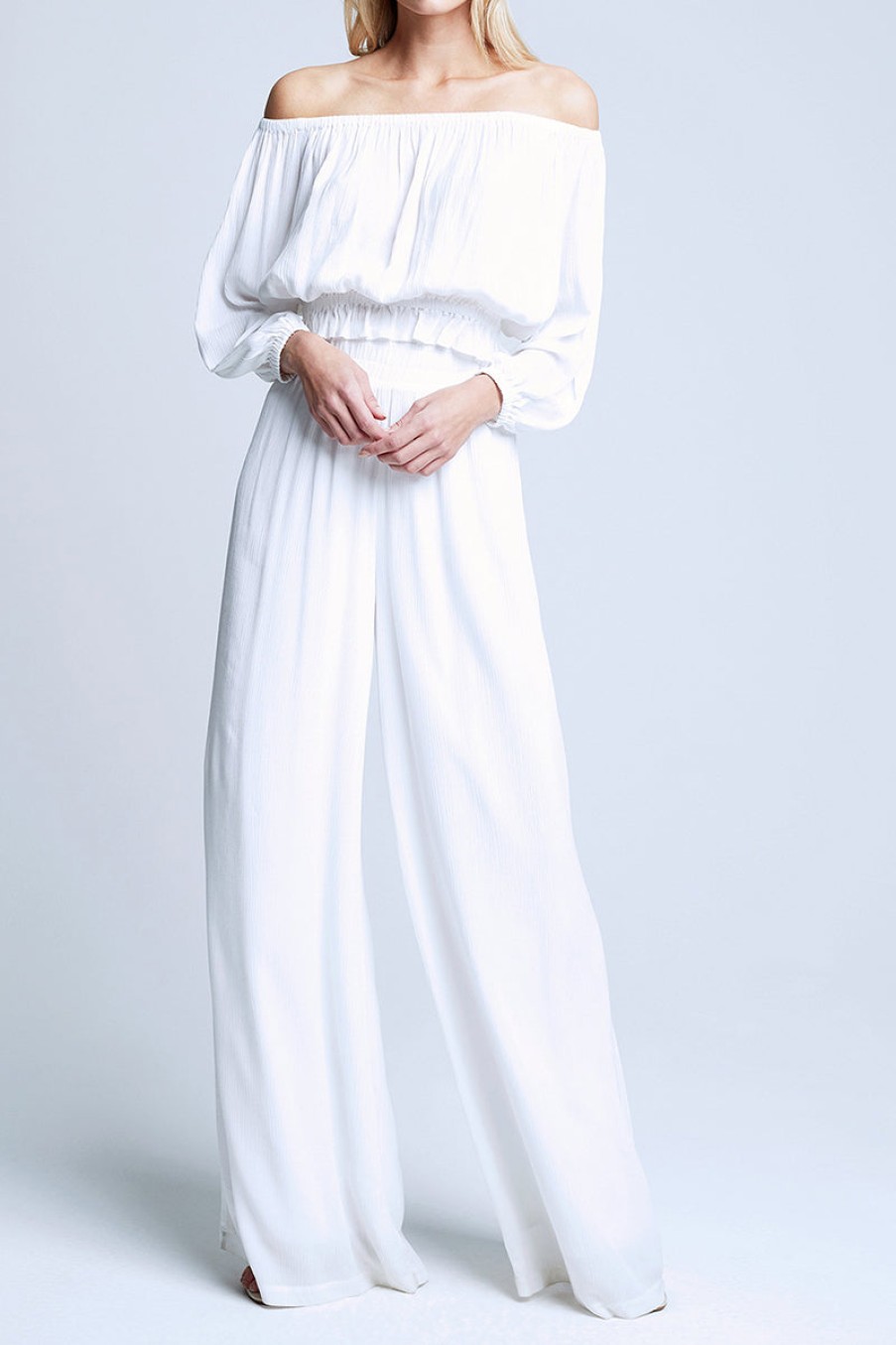 L'AGENCE Nikita Wide Leg Pant In White | L'Agence - T. Boutique | Bottoms