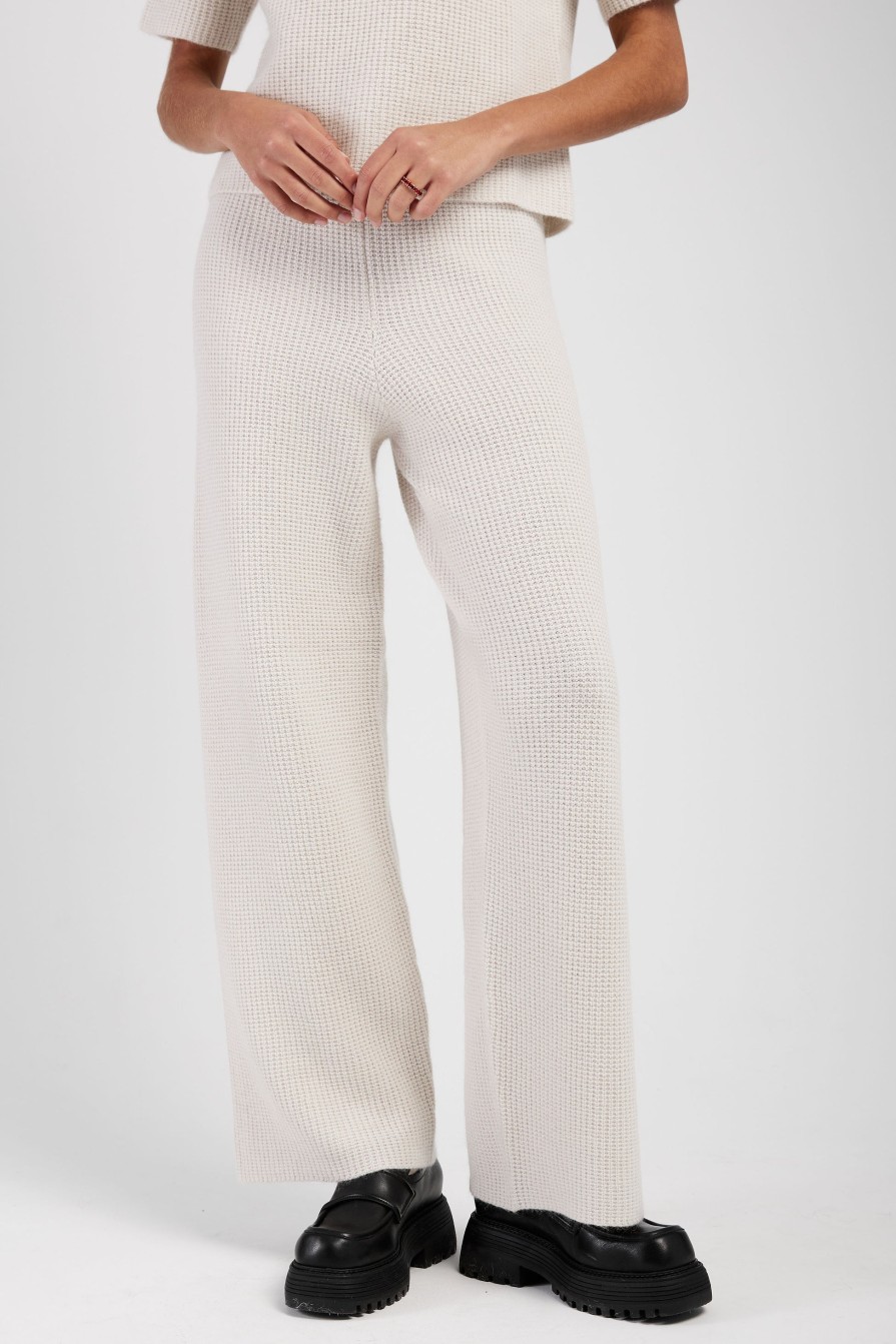 FABIANA FILIPPI Platinum And Mohair Pant In Dune | Bottoms