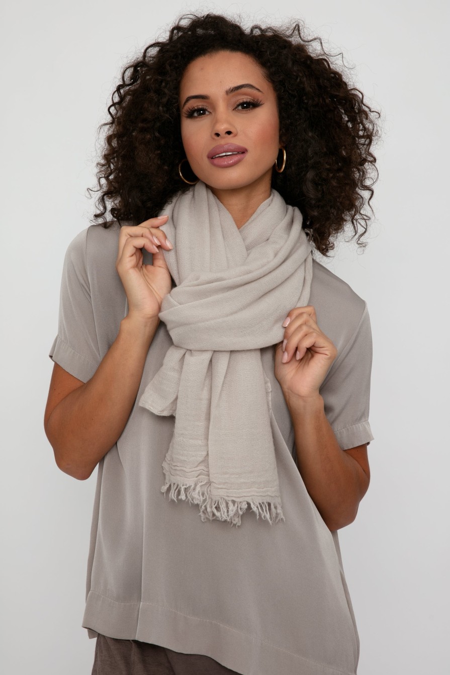 PRIVATE 0204 Net Cashmere Scarf In Dune | Scarves