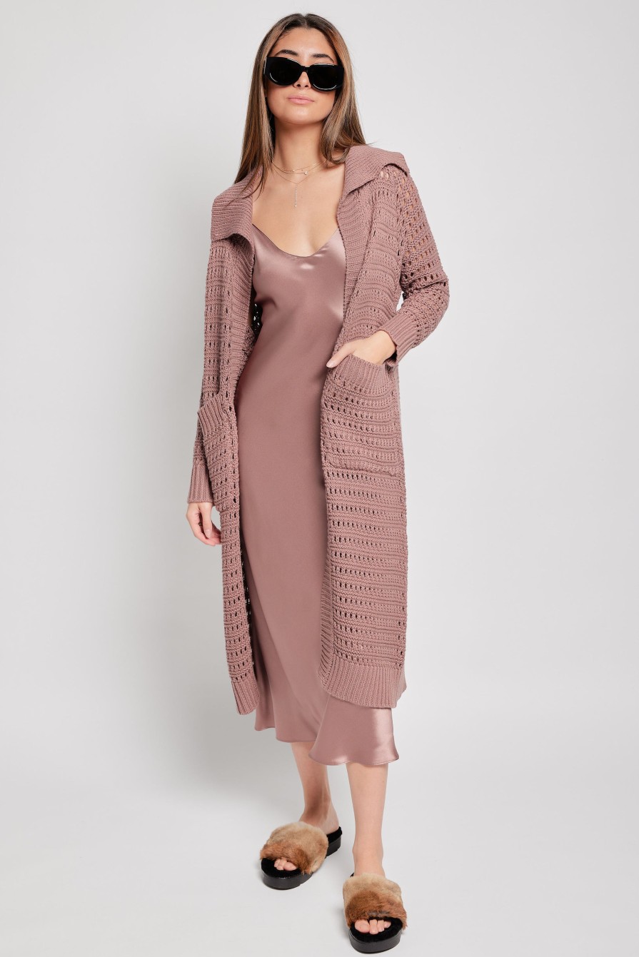 SABLYN Bellemy Cardigan Sweater In Mink | Knitwear