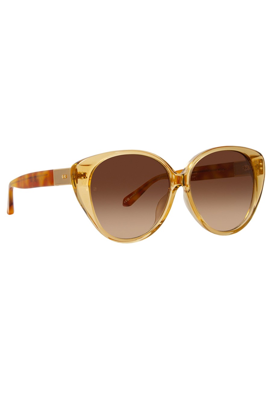 LINDA FARROW Katia Cat Eye Sunglasses In Saffron | Eyewear