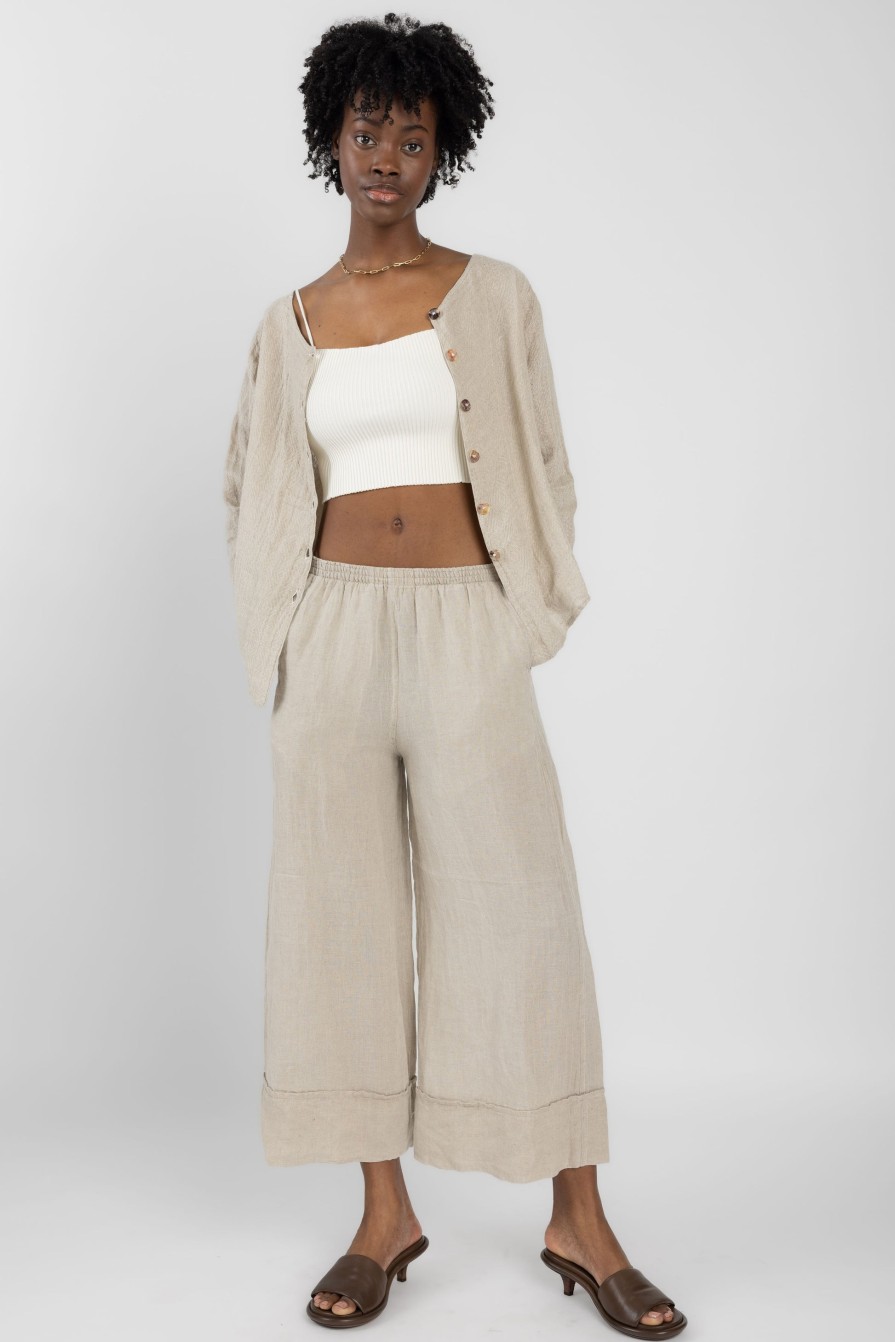 LA BOTTEGA DI BRUNELLA Marco Polo Battista Pant In Naturale | Bottoms