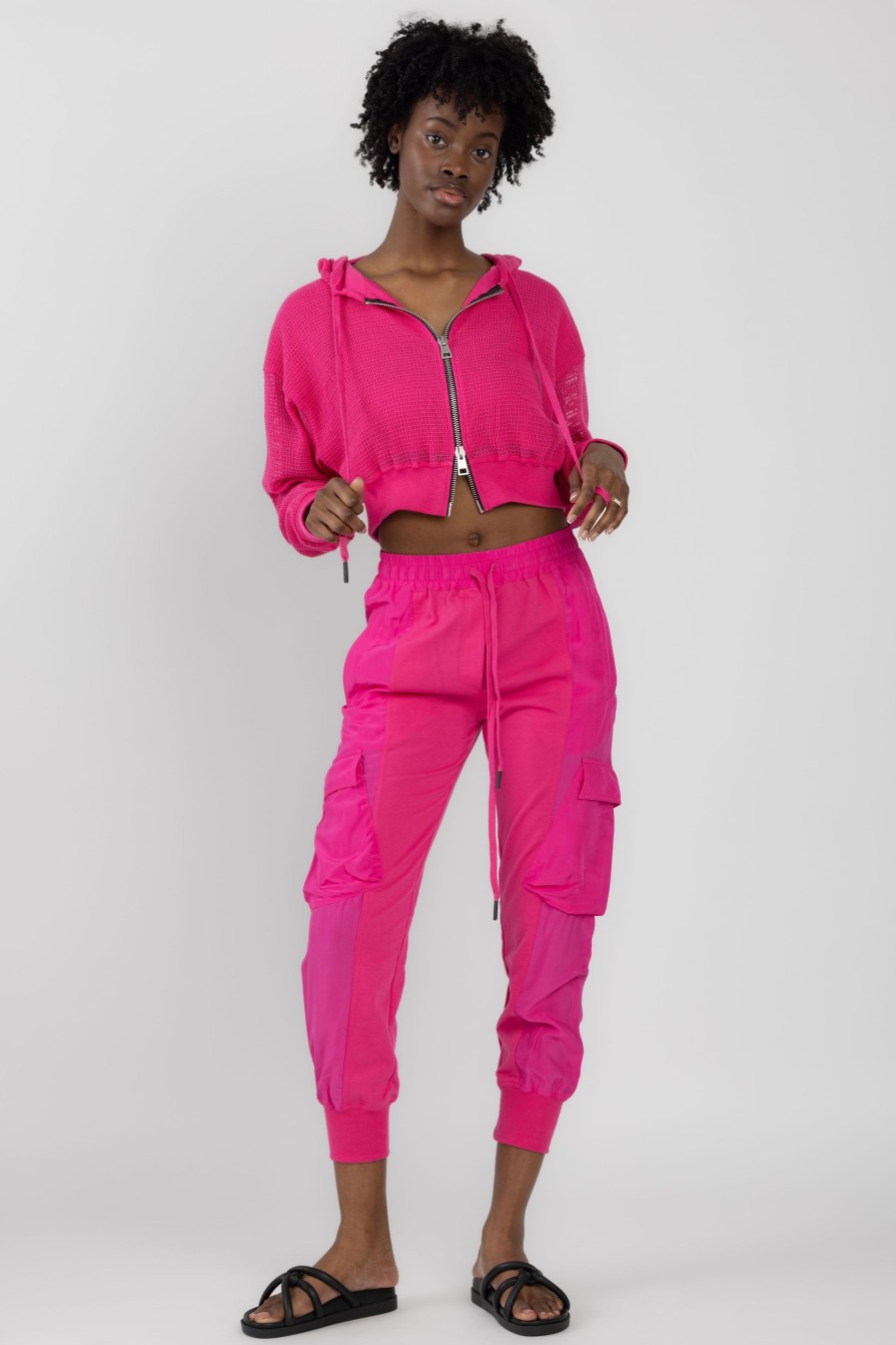 ANDREA YA'AQOV Cargo Jogging Pant In Fucsia | Bottoms