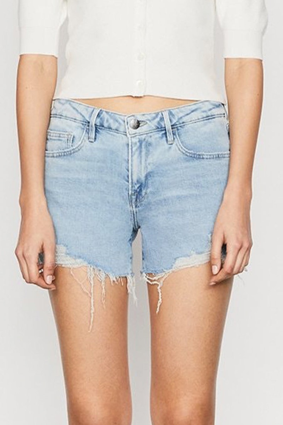 FRAME Shop Le Grand Garcon Short In Raw Fray Bathe | Frame - T. Boutique | Bottoms