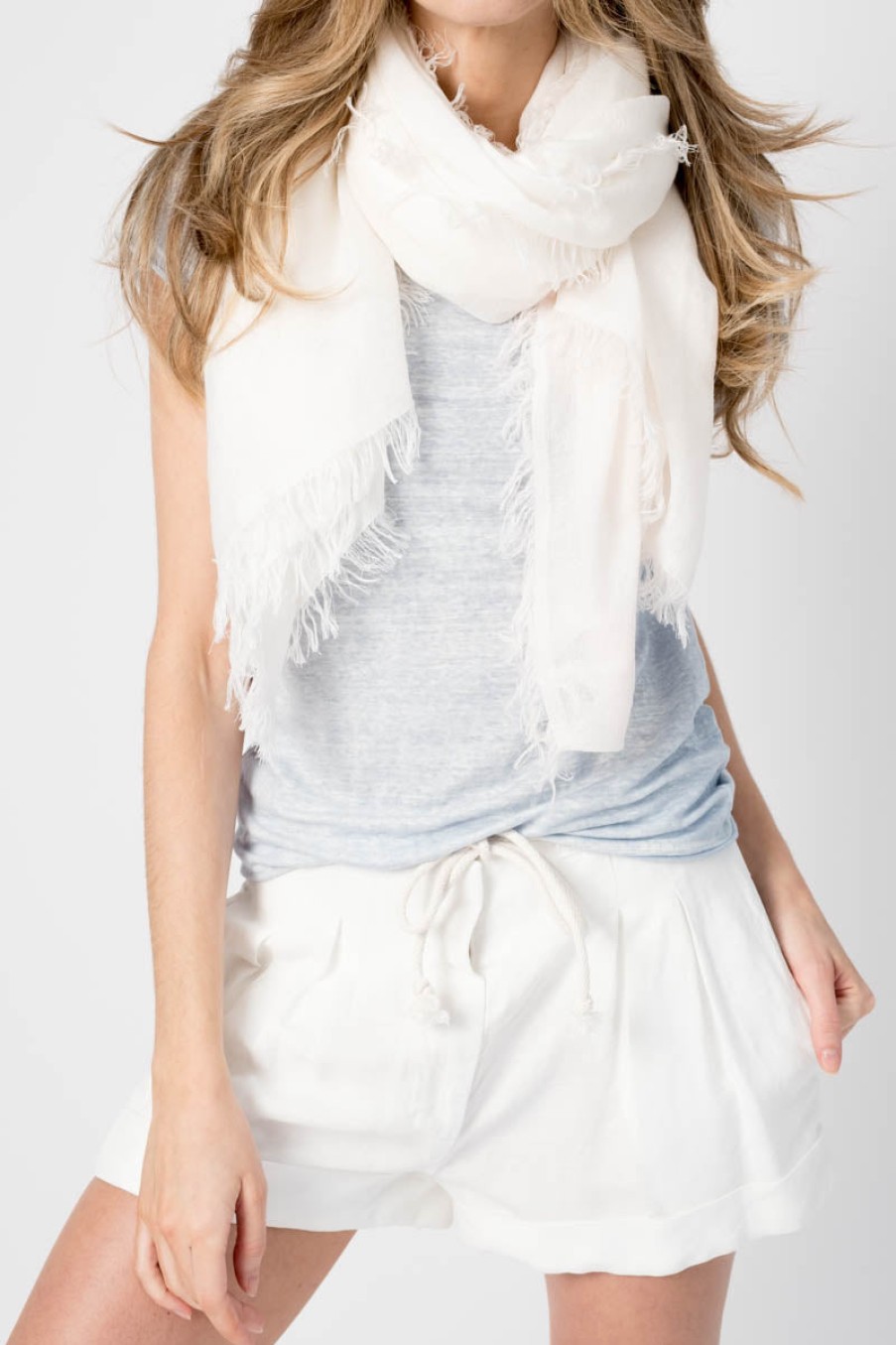 HEMISPHERE Cashmere Silk Scarf In Ombre Powder | Hemisphere - T. Boutique | Scarves