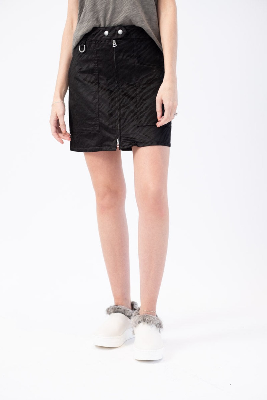 RAG & BONE Biker Mini Skirt In Zebra Print | Rag & Bone - T. Boutique | Bottoms