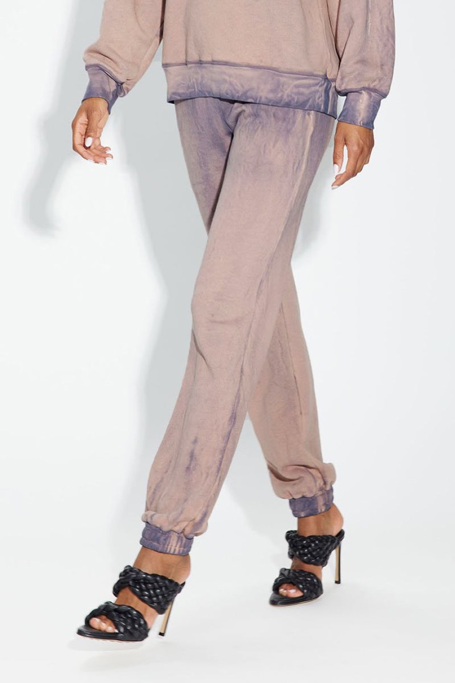 COTTON CITIZEN Brooklyn Sweatpants In Eggplant Mix | Cotton Citizen - T. Boutique | Bottoms