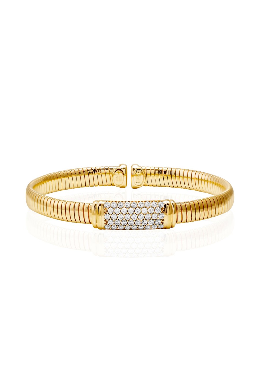 VELINA Crystal Pave Filo Tubogas Bracelet In 925 Silver Gold | Jewelry